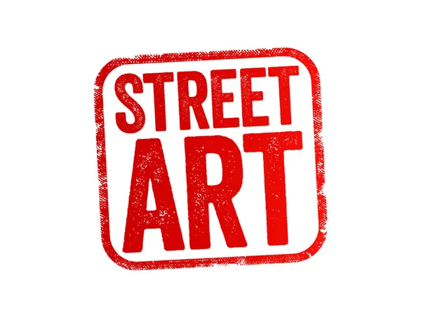 Street Art Visual Art Created Public Locations Public Visibility Text — Stock Vector