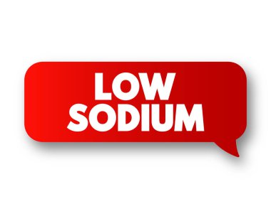 Düşük Sodyum mesaj balonu, tıbbi konsept arka plan