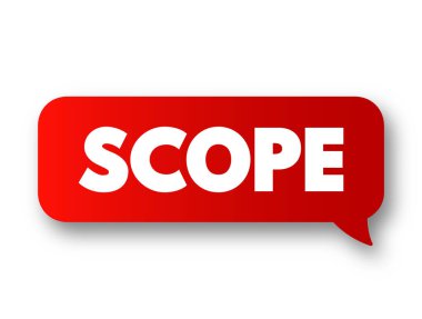 Scope text message bubble, concept background