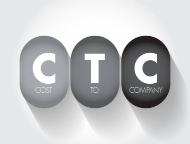 CTC Cost To Company - bir çalışanın toplam maaş paketi, kısaltma metin kavramı geçmişi