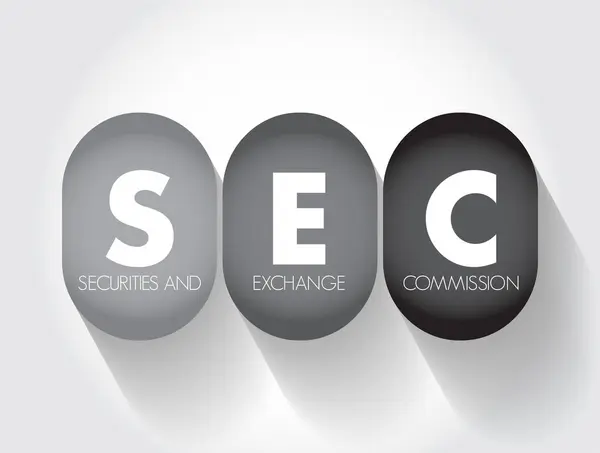 Sec Securities Exchange Commission Acronym Business Concept Background — Stock Vector