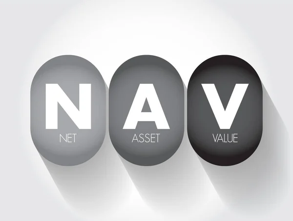 Nav Net Asset Value Company Total Assets Its Total Liabilities — Stock Vector