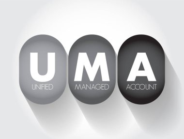 UMA - Unified Managed Account are managed investment accounts that have developed out of separate accounts, acronym business concept background