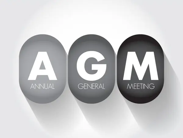 Agm Annual General Meeting Meeting General Membership Organization Acronym Business — Vettoriale Stock