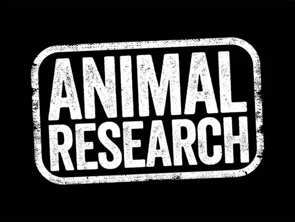 Pesquisa Animal Uso Animais Não Humanos Experimentos Fundo Conceito Carimbo — Vetor de Stock