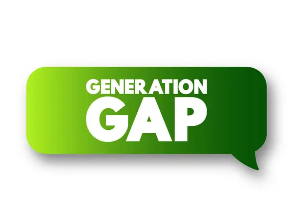 Generation Gap Difference Opinions One Generation Another Beliefs Politics Values — Stock Vector