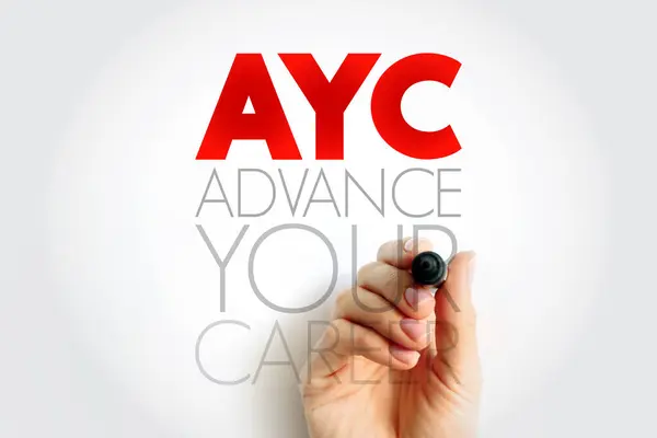 Ayc Advance Your Career Acronym Business Concept Background — Stock Photo, Image