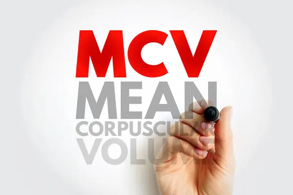 Mcv Mean Corpuscular Volume Measure Average Volume Red Blood Corpuscle — Stock Photo, Image