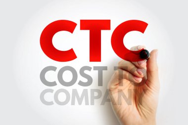 CTC Cost To Company - bir çalışanın toplam maaş paketi, kısaltma metin kavramı geçmişi
