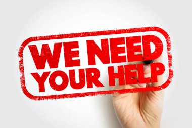 Yardımınıza ihtiyacımız var Mesaj damgası, kavram geçmişi