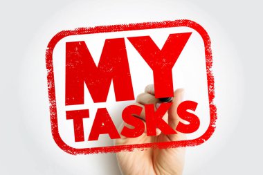 Görevlerim metin damgası, kavram arkaplanı