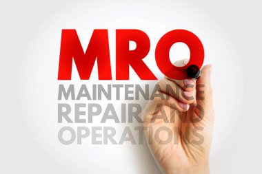 MRO Bakım, Onarım ve Operasyonlar - bir şirketin üretim süreçlerini sorunsuz ve kısaltma metin kavramının arka planında tutmak için gereken tüm faaliyetler