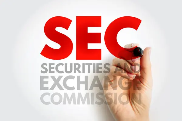 Sec Securities Exchange Commission Acronym Business Concept Background — Stock Photo, Image