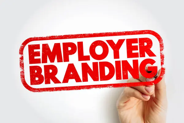 Employer branding - communication strategy focused on a company\'s employees and potential employees, text concept stamp