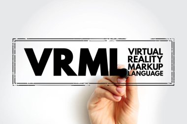VRML - Sanal Gerçeklik Markup Dili kısaltması, teknoloji kavramı damgası