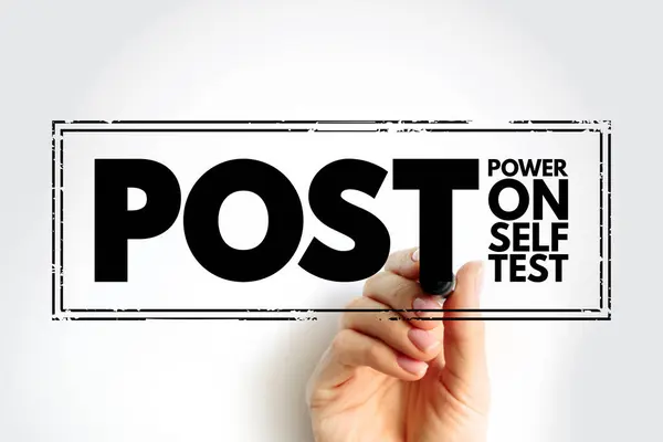 Post Power Self Test Acronym Stamp Technology Concept Background — Stock Photo, Image