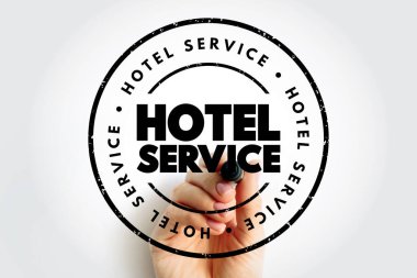 Otel servisi mesaj damgası, konsept arkaplan