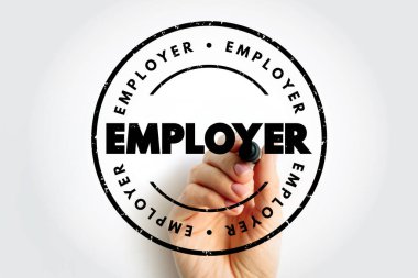 İşveren metin damgası, konsept arkaplan