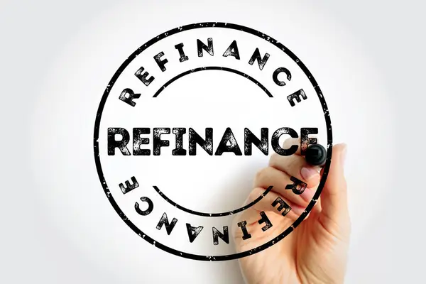 Refinance Replacement Existing Debt Obligation Another Debt Obligation Different Terms — Stock Photo, Image