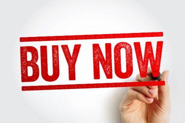 Buy Now metin damgası, iş konsepti geçmişi