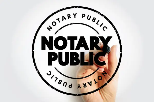 Notario Público Funcionario Público Constituido Por Ley Para Servir Público Fotos de stock libres de derechos