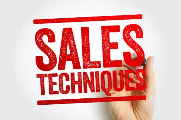 Sales Techniques Text Stamp Business Concept Background — Stock Photo, Image