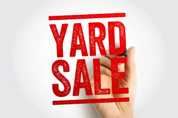 Yard Sale Text Stamp Business Concept Background — Stock Photo, Image