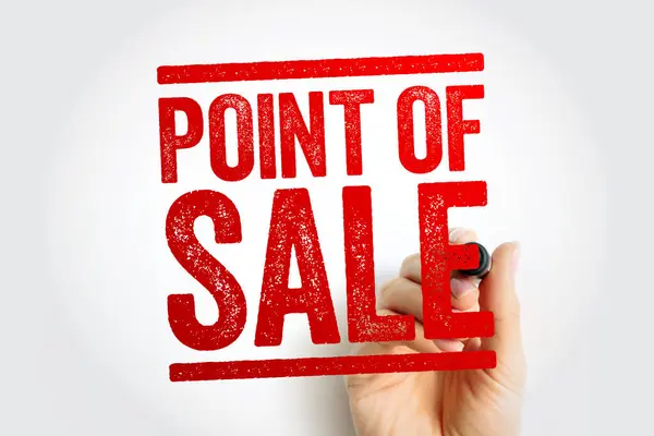 Pos Point Sale Time Place Retail Transaction Completed Acronym Text — Stockfoto