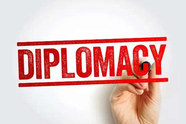 Diplomatie Het Beroep Activiteit Vaardigheid Van Het Beheer Van Internationale Stockfoto