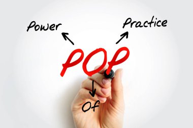 POP - İşaret, iş konsepti geçmişi olan kısaltma uygulamasının gücü