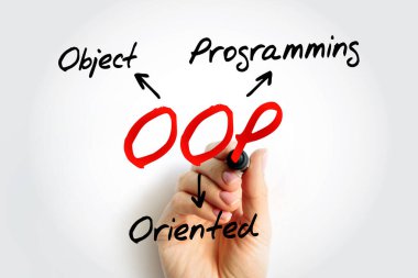 OOP - Nesne yönelimli programlama kısaltması, teknoloji kavramı arka planı
