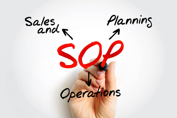 Планирование продаж и операций SOP - ежемесячный интегрированный процесс управления бизнесом, который позволяет руководству концентрироваться на ключевых драйверах цепочки поставок, акронимическом тексте концепции