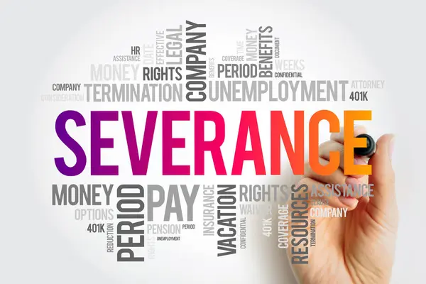 stock image Severance word cloud collage , social concept background with marker