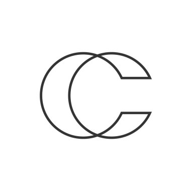 C Harfi Logo Şablon Vektör Tasarımı YENİ