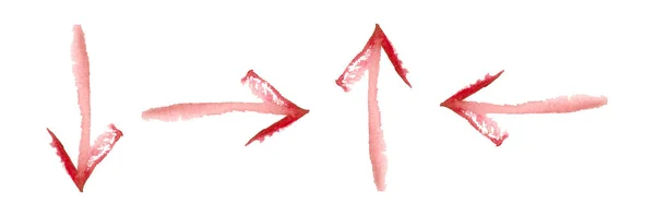 Beyaz Arka Plan Kırmızı Boya Lekeleri Fırça Darbeleri Çizgileri Izole — Stok fotoğraf