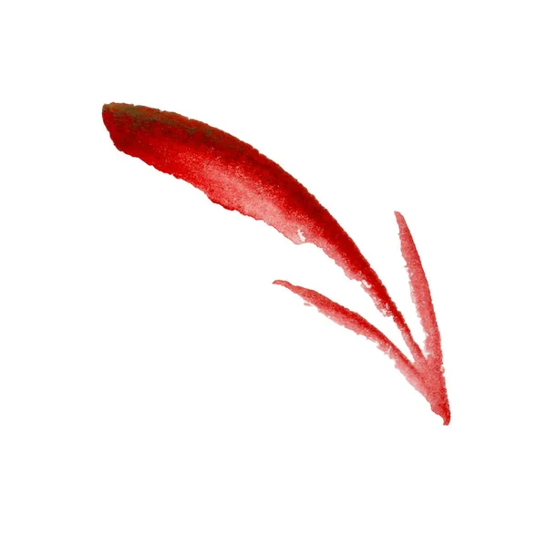 红色箭头图标 白色背景下的水彩画 — 图库照片