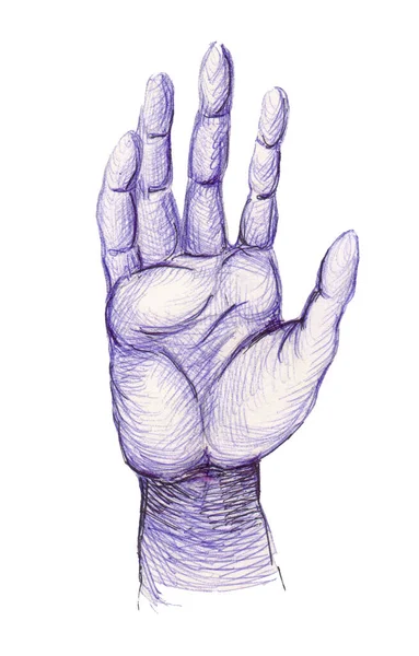 手のプリント かわいい肌のテクスチャパターン インクグランジイラスト — ストック写真