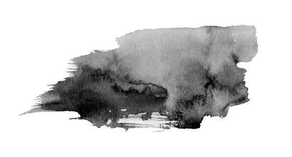 Иллюстрация Черных Акварельных Пятен Готовая Напечатать Большую Текстуру Фона Нарисованными — стоковое фото