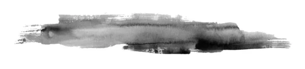 Акварель Черная Краска Пятна Крупным Планом Изолированы Белом Фоне Ручная — стоковое фото