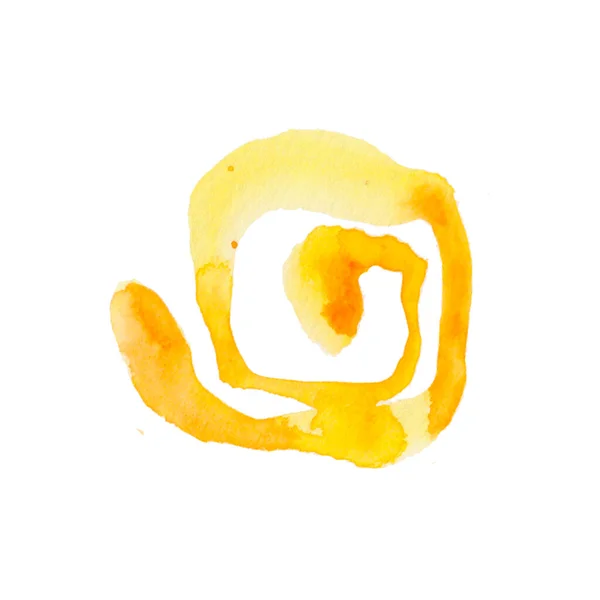 Acuarela Naranja Amarilla Lazo Tinte Espiral Remolino Textura Fondo — Foto de Stock