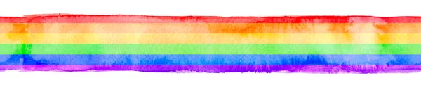 Ουράνιο Τόξο Ακουαρέλα Σημαία Λοατ Υδατογραφία Ανεκτικότητα Ημέρα Κάρτα Pride — Φωτογραφία Αρχείου