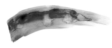 Grunge Boya Pateni. Suluboya fırça darbesi. Sıkıntılı pankart. Siyah çizgiler izole edildi. Boya fırçası koleksiyonu. Modern desenli şekil. Siyahlar içinde kuru sınır. Tümsek çizgileri