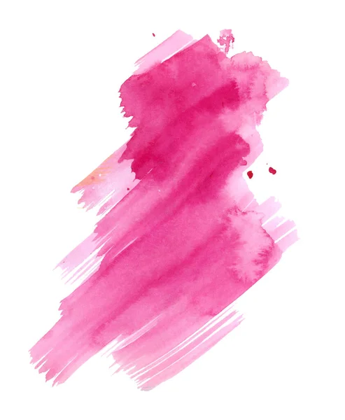 Színes Rózsaszín Akvarell Festék Folt Akvarell Festék Folt Valentin Napra — Stock Fotó