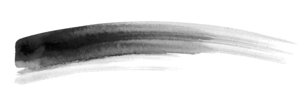 Grunge Boya Çizgisi Suluboya Fırça Darbesi Sıkıntılı Pankart Siyah Izole — Stok fotoğraf