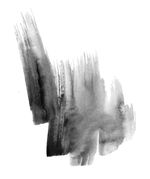 Abstraktní Ručně Malovaná Textura Černá Gouache Barva Grunge Pozadí Pro — Stock fotografie