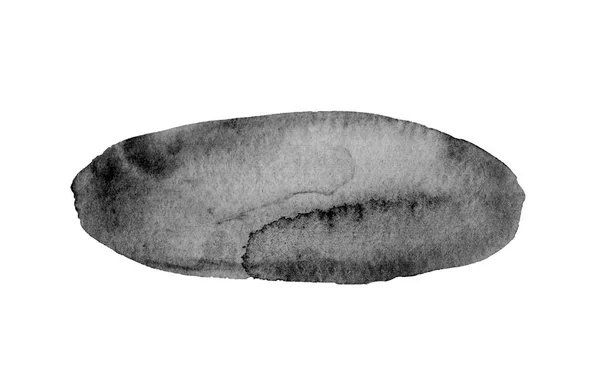 Монохромный Серый Овальный Цвет Акварели Фон Изолированный Белом — стоковое фото