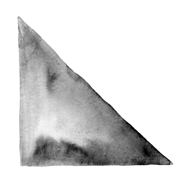 Borstel Grunge Driehoek Met Hand Geschilderde Inkt Blob Driehoek Knop — Stockfoto