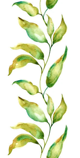 Model Fără Sudură Frunze Tropicale Frunzele Palmier Galben Verde Strălucitor — Fotografie, imagine de stoc