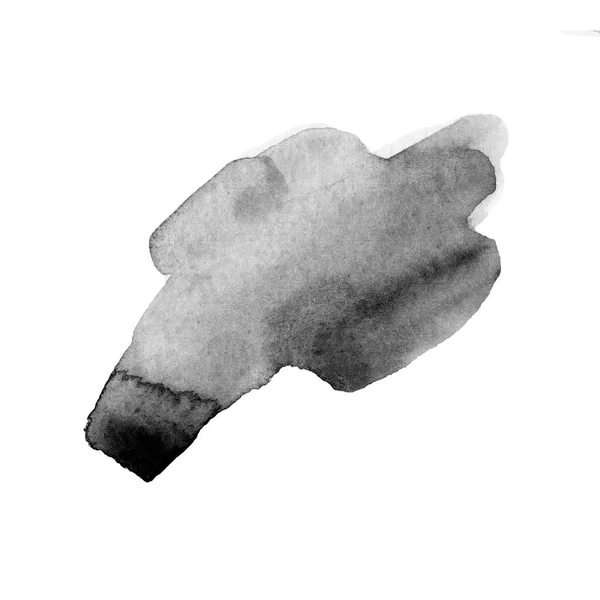Черно Белый Черный Акварельный Фон Дизайн Художественный Элемент Баннера Печати — стоковое фото