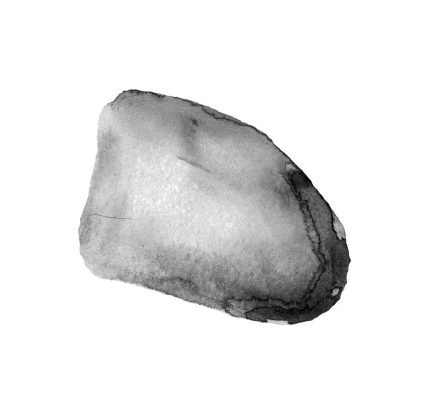 Aquarell Spa Meer Grau Beige Stein Isoliert Auf Weißem Hintergrund — Stockfoto